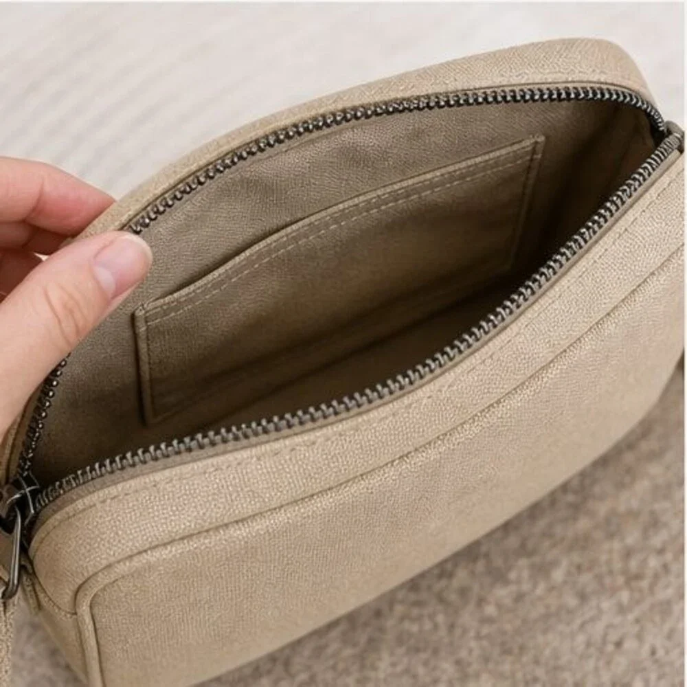 Sand Nylon Crossbody Bag